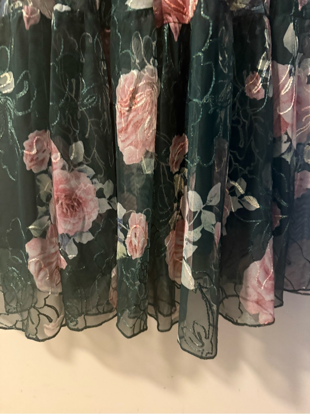 Baltic Born Annabeth Midi Dress – Dark Green + Pink Floral – Size Large NWT - Picture 10 of 11
